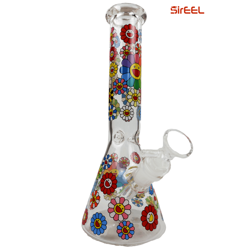 SirEEL - 8" PetalPop Beaker Bong with Bowl, Assorted Colors May Vary