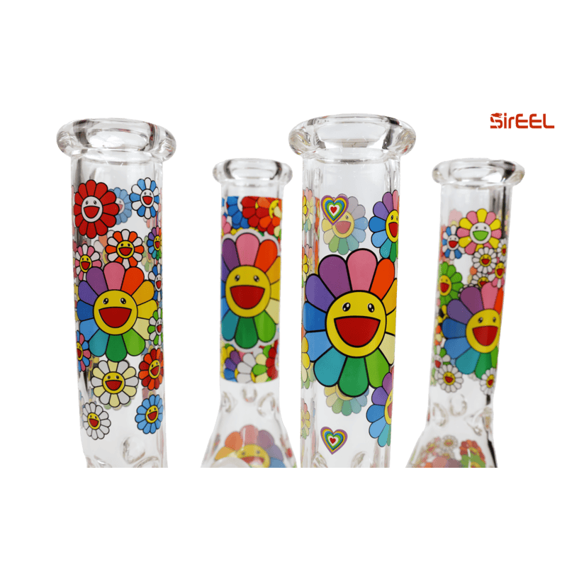 SirEEL - 8" PetalPop Beaker Bong with Bowl, Assorted Colors May Vary