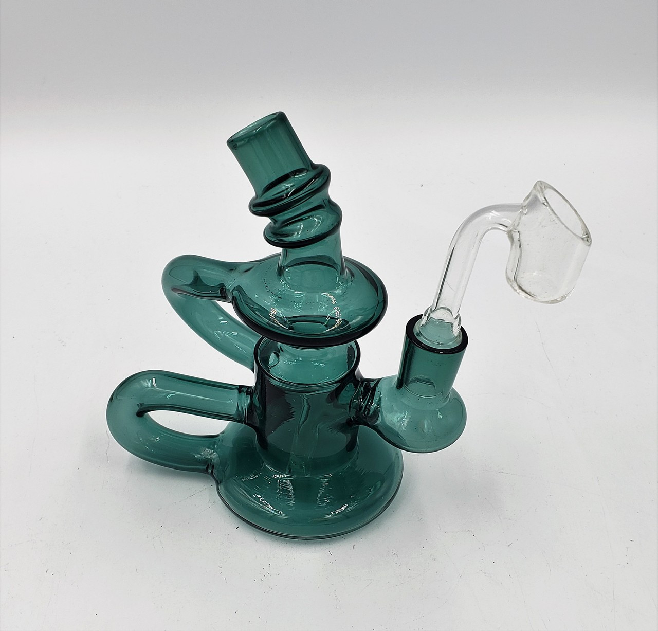 5" Klein Recycler Dab Rig/Water Pipe With 14mm Male Quartz Banger