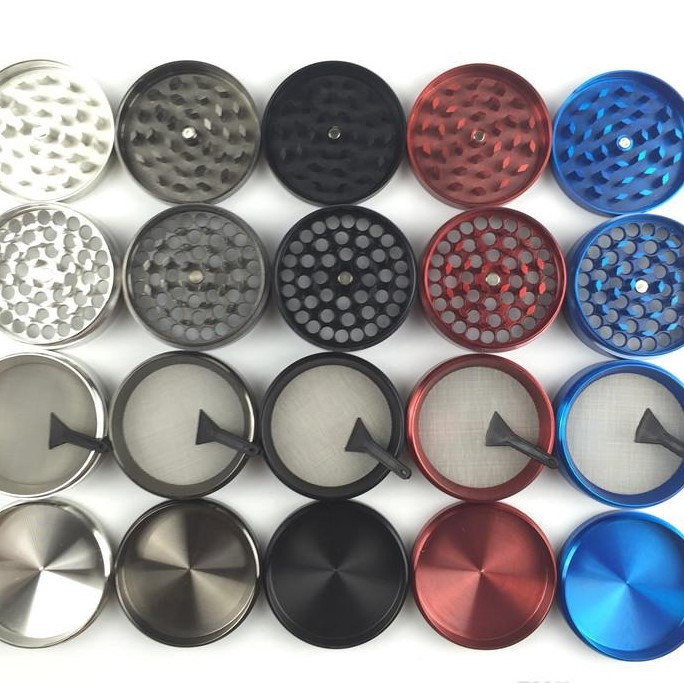 LuvBuds - 50mm Zinc 4 pc. Grinder, Assorted Colors May Vary