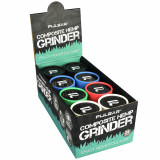 Pulsar Grinder Display - 50mm 2pc Hemp Grinders | Assorted Colors | 24 Pk
