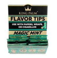 King Palm Flavored Corn Husk Filter Tips 2pk Pouch 50ct Counter Display - Magic Mint