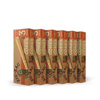 Zig-Zag Unbleached King Sized Pre-Rolled Cones | 24 pack of 3 Cones | Promotional Pack