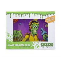 OOZE Shatter Resistant Glass Rolling Tray | Small 6.3" x 4.75" | Assorted Colors and Styles