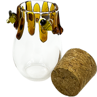 Drippy Honeybee Jar w/Cork Lid *ELITE SERIES
