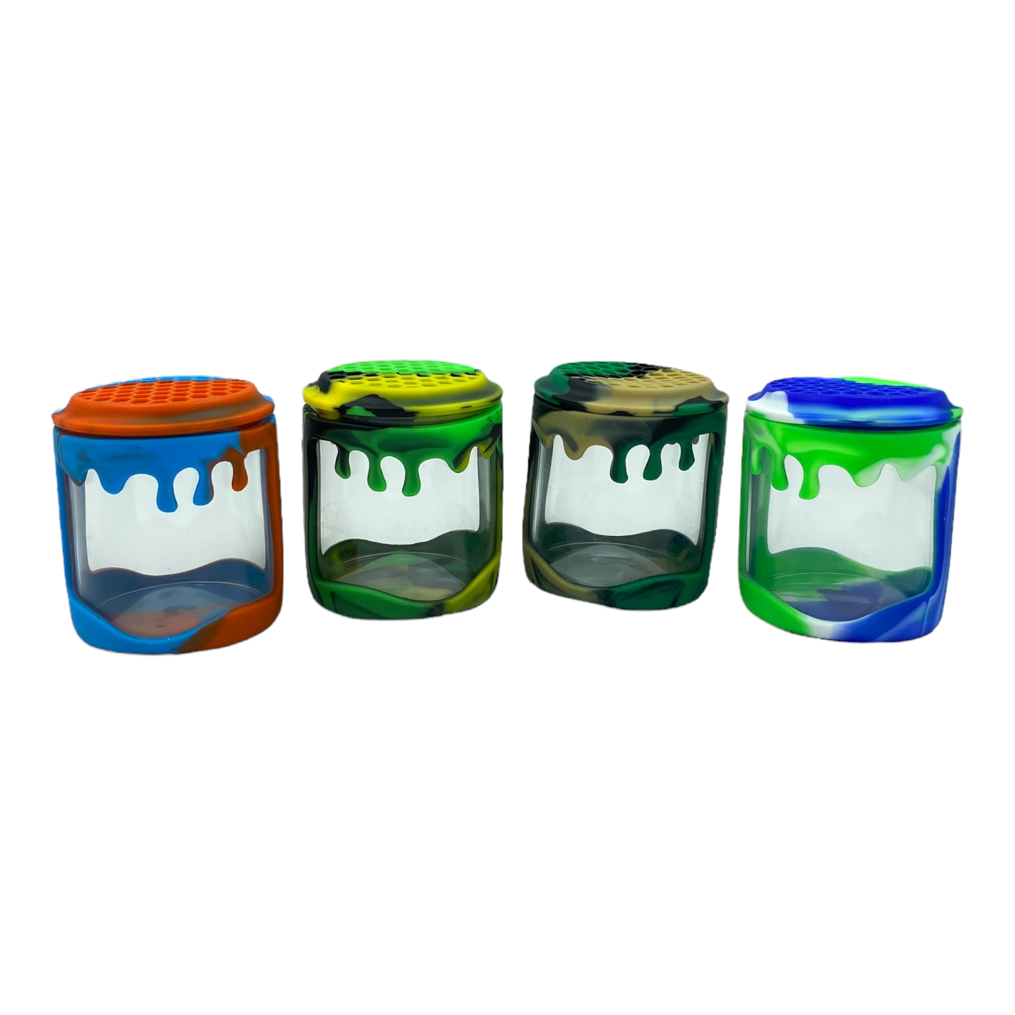 Glass Stash Jar with Drippy Silicone Cover 120ml