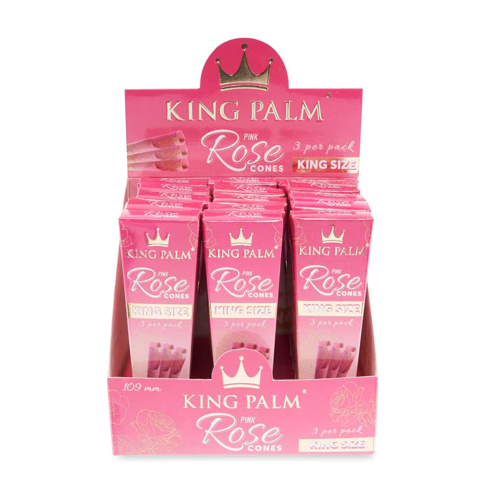 King Palm Cones Pink Rose King Size 3pk 15 count