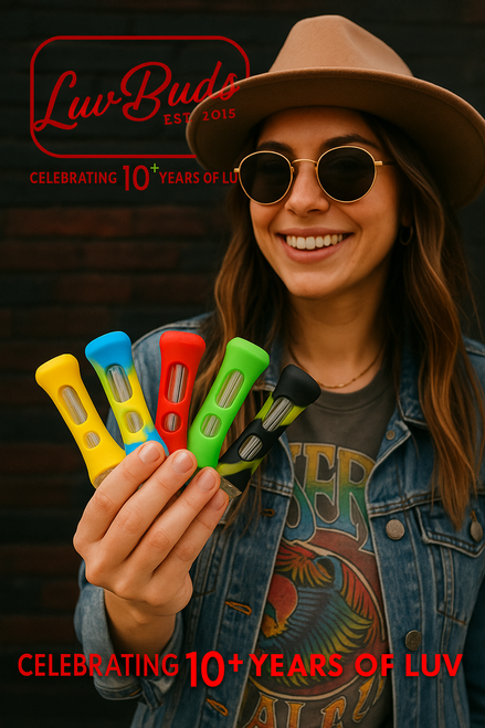 LuvBuds - 3.5" Silicone Chillum, Assorted Colors May Vary (Generated with AI which can make mistakes)