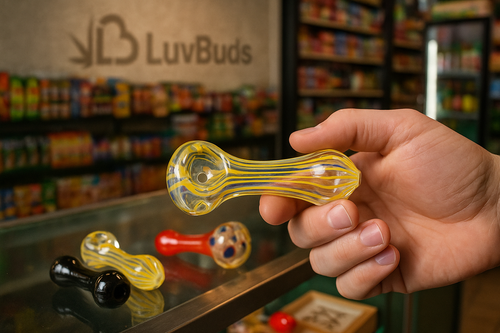 LuvBuds - 3.5" Bulk Hand Pipes, Assorted Colors May Vary (Generated with AI which can make mistakes) LuvBuds - 3.5" Bulk Hand Pipes, Assorted Colors May Vary (Generated with AI which can make mistakes)