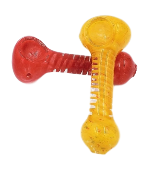 LuvBuds - 4.5" Swirl Glass Hand Pipe, Assorted Colors May Vary