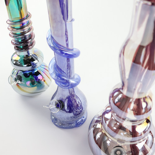12" Soft Glass Water Pipe | Assorted Colors