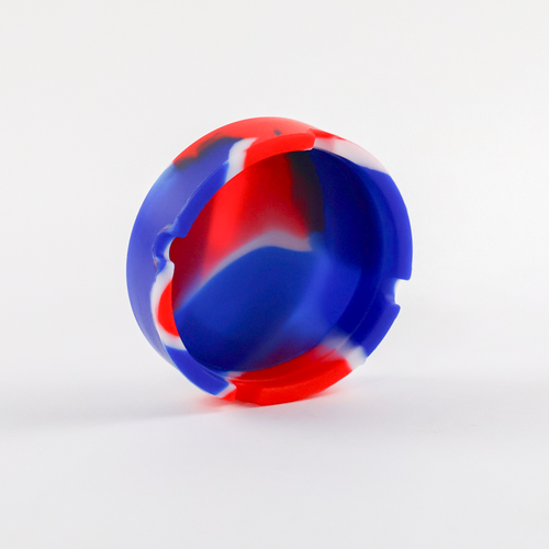 Silicone Ashtray | Red & Blue Swirl