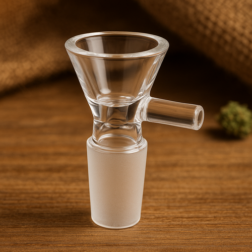 LuvBuds - Glass on Glass 14mm Male Clear Bowl with Handle