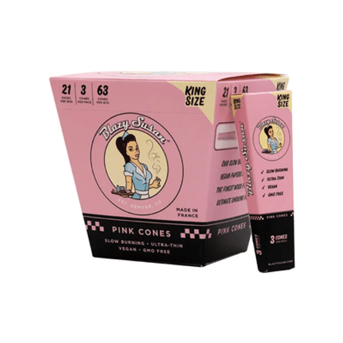 Blazy Susan - 21pk Pink Cones, King Size, 3ct Blazy Susan - 21pk Pink Cones, King Size, 3ct