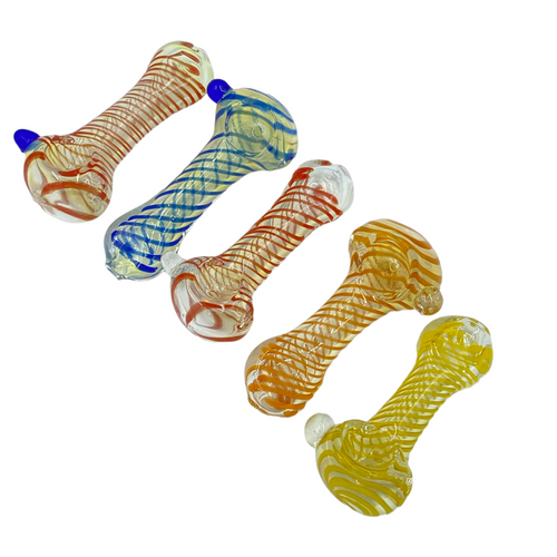 LuvBuds - 3.5" Fumed Swirl Pipes, Assorted Colors May Vary