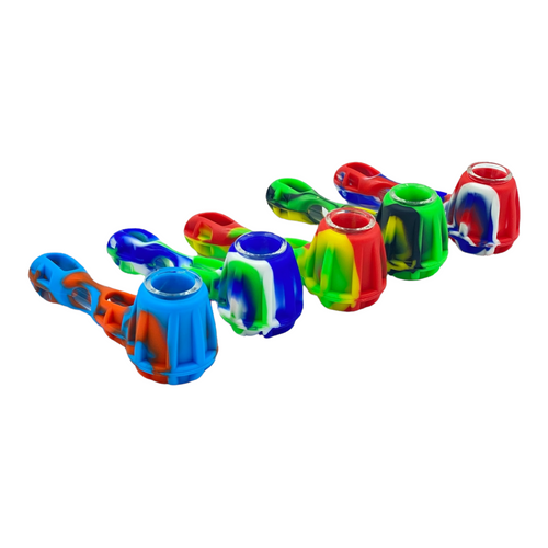 4.5" Silicone Cobb Pipe with Glass Bowl | Assorted Colors