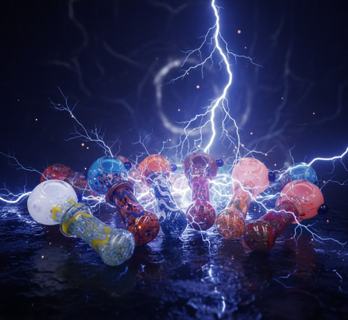 LuvBuds - 4" Multi-Frit Maria Spoon, Assorted Colors May Vary (Generated with AI which can make mistakes)