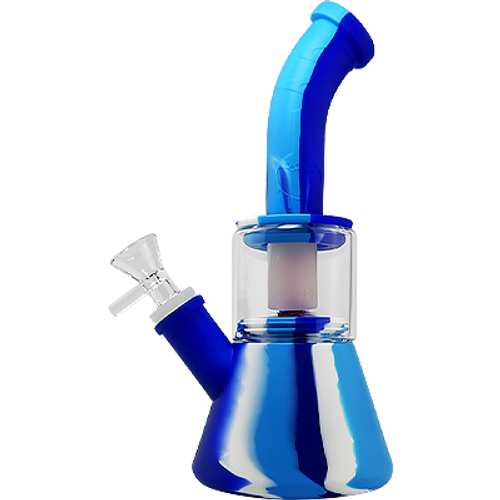 9" Silicone Beaker Bong/Rig with Shower Perc | Assorted Colors