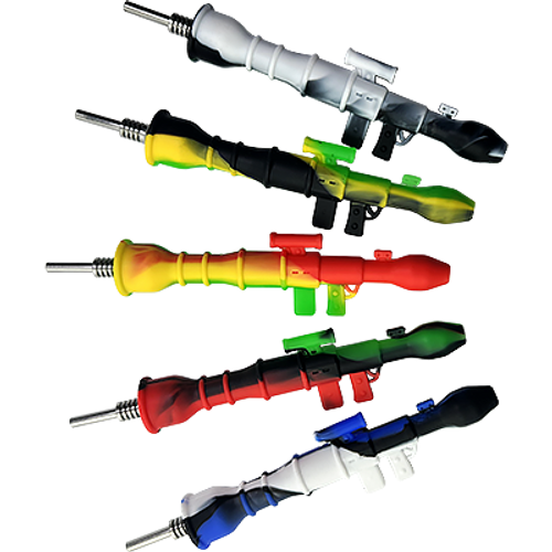 LuvBuds - 6" Silicone Bazooka Dab Straw 10mm Tip, Assorted Colors May Vary LuvBuds - 6" Silicone Bazooka Dab Straw 10mm Tip, Assorted Colors May Vary