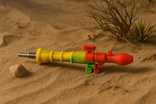 LuvBuds - 6" Silicone Bazooka Dab Straw 10mm Tip, Assorted Colors May Vary