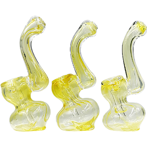 LuvBuds - 4" Fumed Sherlock Mini Bubbler, Assorted Colors May Vary
