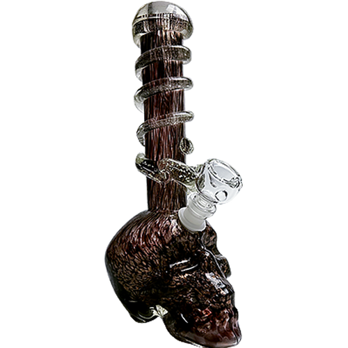11" Soft Glass Skull Water Pipe | Assorted Colors