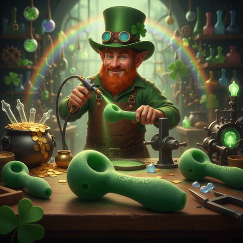 GRAV - 4" Sandblasted Spoon, Green (Generated with AI which can make mistakes)