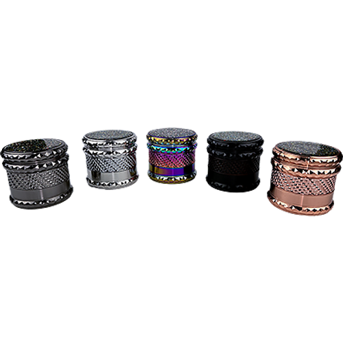 LuvBuds - 63mm Zinc 4pc Glitter Top Grinder, Assorted Colors May Vary LuvBuds - 63mm Zinc 4pc Glitter Top Grinder, Assorted Colors May Vary