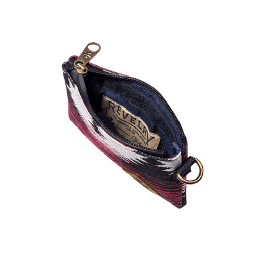The Mini Broker - Smell Proof Zippered Small Stash Bag - Maroon Pattern