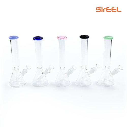 SirEEL - 10" Color Lip Beaker Bong and Flower Bowl, Assorted Colors