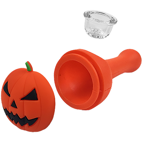 LuvBuds - 5" Silicone Halloween Jack O'Lantern Pipe