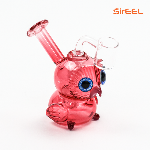SirEEL - 4" Owlchemist Concentrates Rig with Banger, Red