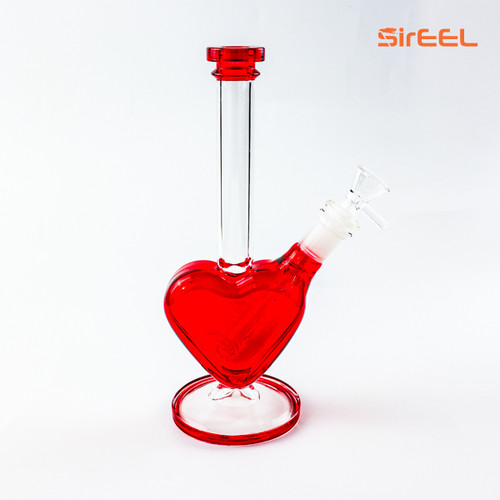 9" SirEEL Heart Shaped Basin Water Pipe with Bowl | Assorted Colors