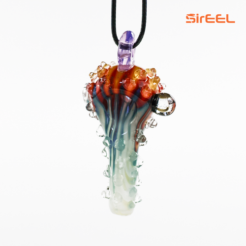 SirEEL Wig Wag Wonder Glass Pendant MiniPipe | Black Necklace Included