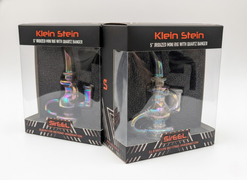 SirEEL - 5" Klein Stein Iridized Recycler Rig, 14mm Quartz Banger Included, Retail Packaging