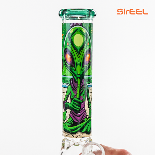 10" SirEEL Ancient Alien Beaker Bong with Bowl | Assorted Colors
