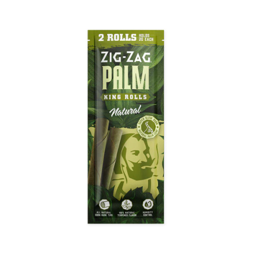 Zig-Zag King Size Palm Rolls Carton | 15ct | 2pk | Natural