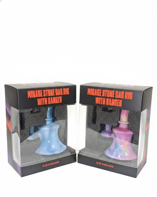 SirEEL - 5.5" MirageStone Dab Rig with Banger, Assorted Colors, Retail Packaging