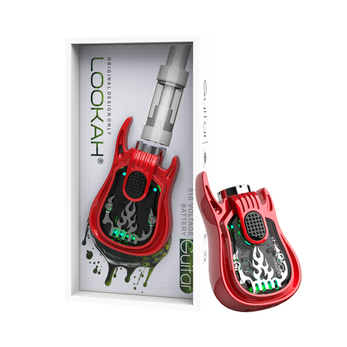 Lookah Guitar 510 Thread Battery | Red Lookah Guitar 510 Thread Battery | Red
