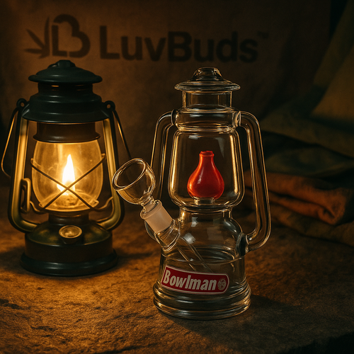 Hemper - 7" Bowlman Lantern Bong/Water Pipe, Comes with a Flower Bowl (Generated with AI which can make mistakes)