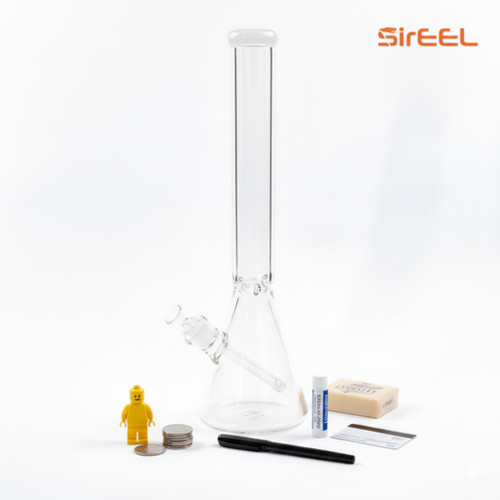 SirEEL - 18" Supersized Beaker Bong with Flower Bowl, Assorted Colors May Vary (Generated with AI which can make mistakes)