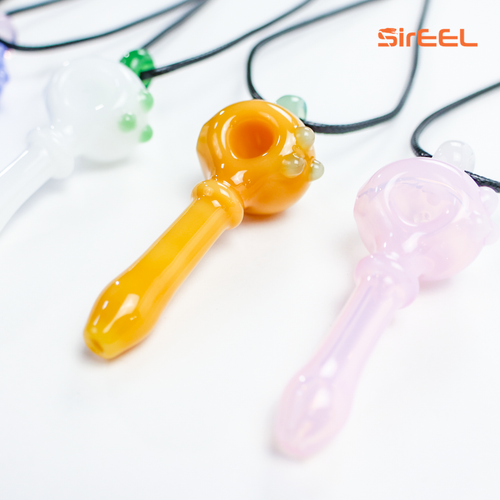 SirEEL - Glass Pendant MiniPipe, Black Necklace Included SirEEL - Glass Pendant MiniPipe, Black Necklace Included