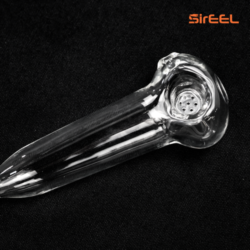 SirEEL - 4.5" Honeycomb Screen Spoon Pipe, Clear SirEEL - 4.5" Honeycomb Screen Spoon Pipe, Clear