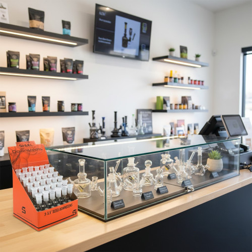 SirEEL - 36pc Assorted 19/14 Glass On Glass Downstem, Retail POP Display (Generated with AI which can make mistakes)