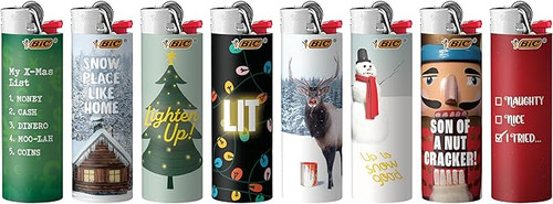 Bic - Maxi Special Edition Christmas Collection Lighter, 50 Pk, Retail Display