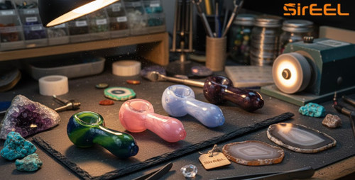 SirEEL - 4" MirageStone Spoon Pipe, Assorted Colors May Vary (Generated with AI which can make mistakes)