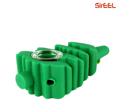 LuvBuds - 3.5" Silicone Christmas Tree Hand Pipe, Assorted Colors May Vary