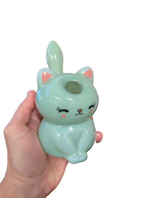 SirEEL - 5.5" DabbiCat Meowsterpiece Rig with Banger, Assorted Colors May Vary