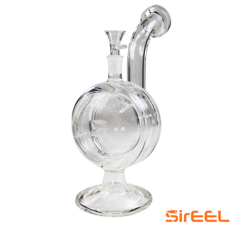 SirEEL - 7.5" Halo Flow Bong with Bowl, Whiteout Smoke Ring Effect
