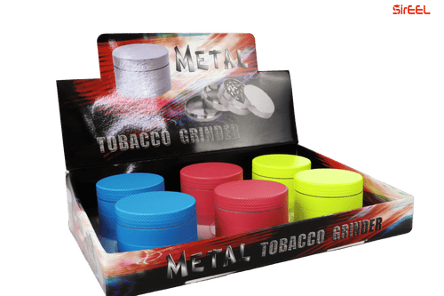 SirEEL - 6pk 50mm Zinc 4pc, GLOW in the Dark Grinder, Assorted Colors May Vary